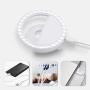 Selfie Ring Light, UWALK Rechargeable Clip-on Selfie Light with 36 LED Lights, Selfie Light Ring for iPhone/Android Smart Phone Photography, Camera Video, Girl Makes up-3 Light Modes