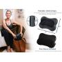 Zyllion Shiatsu Back and Neck Massager - Kneading Massage Pillow with Heat for Shoulders, Lower Back, Calf - Use at Home and Car, Black, (ZMA-13-BK)