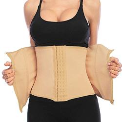 Waist Trainer Corset for Weight Loss Tummy Control Sport Workout Body Shaper with Zip&Hook