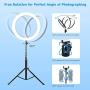 10&quotRing Light with Stand for iPhone,Phone Tripod Stand with Wireless Remote and Selfie Light Ring for Video Recording,Youtube,Makeup,Live Streaming, 64" Extendable Compatible with iPhone Android