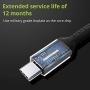 BrexLink USB C Fast Charging Cable(3A), USB C to USB A Charger (6.6ft/2 Pack), Nylon Braided Fast Charging Cord for Samsung Galaxy S10 S9 S8 Note 9, Pixel, LG V30 G6, Nintendo Switch(Grey)