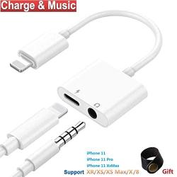 3.5 mm Jack Headphone Adapter Compatible for iPhone 11/11pro/11pro mas Xs/Xs Max/XR/ 8/8 P / 7/7 P Aux Adapter 2 in 1 Accessories Splitter Adaptor Charger Cables & Audio Adapter