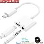 3.5 mm Jack Headphone Adapter Compatible for iPhone 11/11pro/11pro mas Xs/Xs Max/XR/ 8/8 P / 7/7 P Aux Adapter 2 in 1 Accessories Splitter Adaptor Charger Cables & Audio Adapter