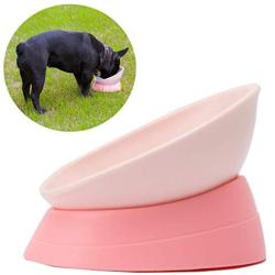 JWPC Bulldog Bowl Anti-Slip Dog Cat Dish Detachable Rubber Dog Bowl Pet Sterile Tilted Pet Feeder Slope Base