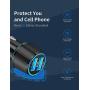 Fast USB Car Charger, 24W/4.8A Phone Automobile Chargers with 3.3ft Braided Cable, Compatible for Apple iPhone 11/Pro/Max/SE 2020/XS/XR/X/8/Plus/7/6/S, iPad/Mini/Air Dual Port Rapid Charge Car Adapter