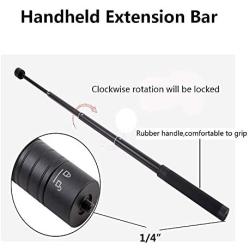 ADAI Tripod Extension Pole, Handheld Extension Bar Telescopic Stick Rod with 1/4" Tripod Thread for 3 Axis Stabilizer/DJI/ZHIYUN/Feiyu WG2/G5/SPG/Gimbal Stabilizer (Diamond)