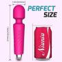 NiuNiu Premium Personal Wand Massager with 20 Vibrations & 7 Speeds, Whisper Quite - Magnetic USB Rechargeable & Waterproof- Perfect for Muscle Tension, Back, Neck Relief, Soreness, Recovery - Pink