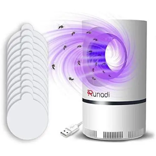 RUNADI Mosquito Killer - Gnat Trap Indoor - Effectively Trapping Mosquitoes, Gnats, Flies, and Tiny Insects - Insect Killer Lamp with 12 Sticky Boards RUNADI Mosquito Killer - Gnat Trap Indoor - Effectively Trapping Mosquitoes, Gnats, Flies, and Tiny Insects - Insect Killer Lamp with 12 Sticky Boards