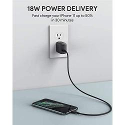 USB C Charger AUKEY 18W iPhone Fast Charger with Foldable Plug & Power Delivery 3.0, Compact PD Charger Adapter Type C Wall Charger for iPhone 11 Pro Max SE, iPad Pro, AirPods Pro, Pixel 4 XL, Switch