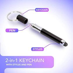 Stylus Pen Keychain (2 Pack) - No Touch, 2-in-1 Accessory - Mini Stylus Keychain Pen - 2 Pack