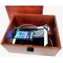 Multi Device Charging Box with Lock - Locking Cell Phone Charging Station Wooden Stash Box with Lock Large Safe Box with USB Charger Wood Stash Boxes