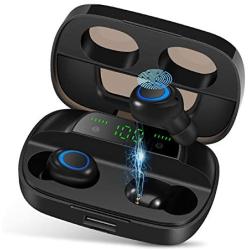 Wireless Earbuds, NEEKFOX IPX7 Waterproof Bluetooth 5.0 Headphones, Deep Bass Stereo Earphones Sports in-Ear Headset 120 Hours Playtime with Mic, LED Battery Display, Touch Control, AAC CVC 8.0