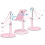 Adjustable Tablet/Phone Stand,AICase Telescopic Adjustable iPad Stand Holder,Universal Multi Angle Aluminum Stand Compatible with Smart Cell Phone/Tablet/iPad(4-13 inch), Rose Gold