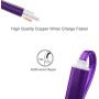 3ft Visible Flowing LED USB Cable Sync Data Fast Charger Cord for iPhone 11/ iPhone Xs MAX/XR/ /8/8 Plus/7/7 Plus/6/6 Plus, iPod and iPad and More-with Cell Phone Finger Ring Stand（Purple