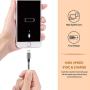 Boost Chargers 6Pack 8INCH Nylon Braided Fast Charging USB Power Charge & Sync Cable Cord for Smartphones, Tablets & Other Gadgets – Multiple USB Charger Station & Cell Phone - White/Grey