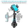 Car-Cup-Holder-Phone-Mount Adjustable Long Pole Automobile Cup Holder Smart Phone Cradle Car Mount for iPhone 11 Pro/XR/XS Max/X/8/7 Plus/6s/Samsung S10 /Note 9/S8 Plus/S7 Edge-Blue