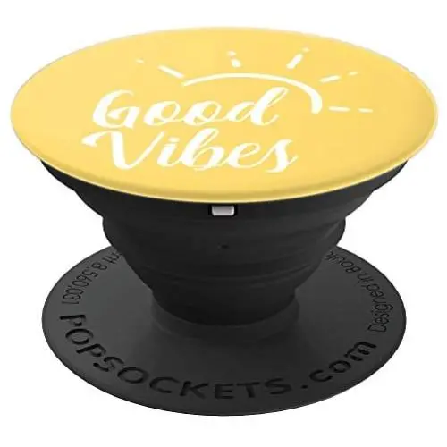Good Vibes Cute Yellow Sun Beach Positive Energy Quotes Gift PopSockets Grip and Stand for Phones and Tablets Good Vibes Cute Yellow Sun Beach Positive Energy Quotes Gift PopSockets Grip and Stand for Phones and Tablets