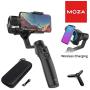 MOZA Mini-MI 3-Axis Gimbal stabilizer for Smartphone iPhone Vlog Youtuber Live Video Record Wireless Phone Charging Multiple Subjects Detection 360°Inception Stunning Motion Timelapse