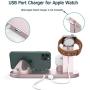 LUKKAHH Wireless Charger, 4 in 1 Wireless Charging Station for Apple Watch and Airpods Pro, Charger Stand for Multiple Devices, Qi Fast Wireless Charging Dock for iPhone 11/11 Pro Max/X/XS/XS/8/8 Plus