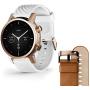 Moto 360 3rd Gen 2020 - Wear OS by Google - The Luxury Stainless Steel Smartwatch with Included Genuine Leather and High-Impact Sports Bands - Gold