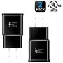 Samsung Fast Charger Adapter Adaptive Quick Charge Charging Block Wall Chargers Compatible with Samsung Galaxy S7/S8/S8+/S9/S10+/Edge/Note8/Note9(2 Pack Black)