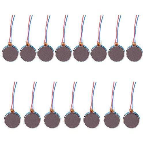 BestTong 15PCS 12mmx3.4mm Mini Micro Vibration Motors 1234 DC 3V 12000RPM Mobile Phone Cell Phone Pager Flat Coin Button-Type Vibrating Motor