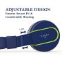 Elecder i36 Kids Headphones Children Girls Boys Teens Foldable Adjustable On Ear Headphones 3.5mm Jack Compatible iPad Cellphones Computer Kindle MP3/4 Airplane School Tablet Blue/Green