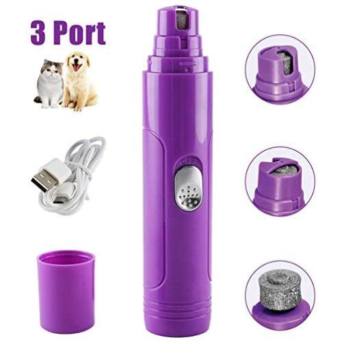 Rull Dog Nail Grinder, Low Noise Electric Pet Nail Grinder, Painless Dog Nail Trimmer, Paws Grooming Tool for Dogs, Cats, Small Animals, Rechargeable Pet Nail Grinder