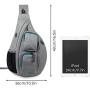 WANDF Sling Bag One Strap Backpack Travel Crossbody Backpack Water-Resistant