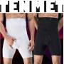 TENMET Mens Double-Layer Belt Anti-Curling High Waist Body Sculpting Pants Abdomen Shaping Shorts