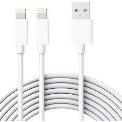 iPhone Charger Cable, [2Pack 10FT]Extra Long Fast Charging & Syncing Cord Compatible with iPhone Xs/Max/XR/X/8/8Plus/7/7Plus/6S/6S Plus/SE/iPad/iPod and More - White