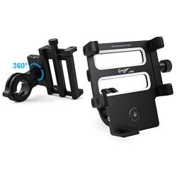 Volo Grasper+ Aluminum Bike Phone Holder,360 Degree Rotation Adjustable Bicycle & Motorcycle Handlebar Metal Cradle for iPhone X, 8,7,6S, Samsung S9+, Other Smartphone, GPS,etc