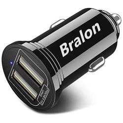 USB Car Charger,Bralon 24W/4.8A Smart Output Dual Ports Car Charger Flush Compatible with iPhone 11,11 Pro(Max)/Xs(Max)/Xr/X/8/7/6,iPad Pro/Mini,Galaxy Note 10 9 8 7,LG,Moto and More