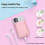 OMEETIE Battery Case for iPhone 11, 5000mAh Portable Protective Charger Case Rechargeable Extended Battery Pack Charging Case Compatible with iPhone 11 (6.1 inch) (Rose Gold)