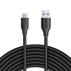 USB C Charger, Anker Powerline USB C to USB 3.0 Cable (10ft) with 56k Ohm Pull-up Resistor for Samsung Galaxy Note 8, S8, S8+, S9, S10, Oculus Quest, Sony XZ, LG V20 G5 G6, HTC 10 and More