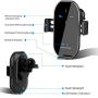 Wireless Car Charger Vent Mount, Automatic Clamping 10W/7.5W Fast Charging Air Vent Car Compatible for iPhone 11/11 Pro/11 Pro Max/Xs MAX/XS/XR/X/8/8+,Samsung S10/S10+/S9/S9+/S8/V30 (Black)