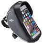 Roysberry Bicycle Accessories Cycling Bag, Bike Bicycle Handlebar Bag Waterproof Fit Below 6 Inches Phone Black, Mobile Phone Bag Plus Integrated Storage Bag