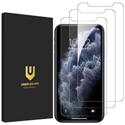 UNBREAKcable 3-Pack Screen Protector Compatible for iPhone 11 pro max, iPhone Xs Max Screen Protector 6.5" Xi Series HD Clarity 9H Hardness Tempered Glass, Bubble-Free, Free Installation Frame