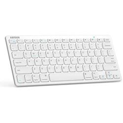 Arteck Ultra-Slim Bluetooth Keyboard Compatible with iPad 10.2-inch/iPad Air/iPad 9.7-inch/iPad Pro/iPad Mini, iPhone and Other Bluetooth Enabled Devices Including iOS, Android, Windows Silver