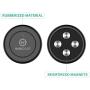 WixGear Universal Flat Stick On (2 Pack) Dashboard Magnetic Car Mount Holder for Cell Phones and Mini Tablets with Fast Swift-Snap Technology - Extra Slim