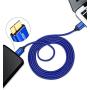 Micro USB 3.0 Cable, JSAUX USB A Male to Micro B Cable 2 Pack [3.3FT+6.6FT] External Hard Drive Cable Galaxy S5 Nylon Braided Cord for Samsung Galaxy S5, Note 3, Seagate Hard Drive, WD Hard Drive-Blue