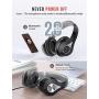Mpow 059 Bluetooth Headphones Over Ear, Hi-Fi Stereo Wireless Headset, Foldable, Soft Memory-Protein Earmuffs, w/Built-in Mic Wired Mode, for Online Class, Home Office, PC/Cell Phones/TV