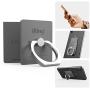 iRing Link-Detachable Plate for Wireless Charging, Include Hook Mount for Wall or Car Cradle. Original AAUXX Cell Phone Ring Grip Finger Holder Mobile Stand, Universally Compatible.(Grey)