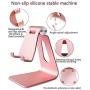 Adjustable Cell Phone Stand,Skejer Stand,2020 Update,Phone Holder,Table Stand,Dock,Aluminum Desktop Stand Compatible with iPhone Galaxy Edge All Smart Phone and Tablets Under 10 inches-Rose Gold