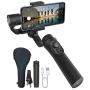 Vidpro SB-30 Motorized 3-Axis Smartphone Handheld Gimbal Stabilizer for Smooth Video Capture 360 Degrees Pan Tilt and Roll. App with Face Tracking, Panorama and Time Lapse Modes
