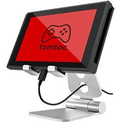 tomtoc Play Stand for Nintendo Switch, Multi-Angle Adjustable Desktop Gaming Stand Holder Compatible with iPhone | iPad Mini | Samsung Galaxy | eBook and Other up to 7.9-inch Tablet Device