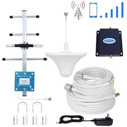 Verizon Cell Phone Signal Booster 4G LTE Band13 700Mhz Verizon Signal Booster Verizon Cell Phone Signal Amplifier Mobile Phone Booster Repeater with Indoor Ceiling/Outdoor Yagi Antenna Kits for Home