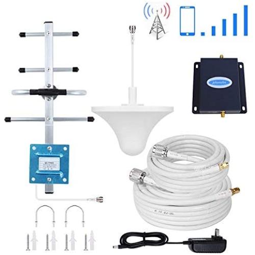 Verizon Cell Phone Signal Booster 4G LTE Band13 700Mhz Verizon Signal Booster Verizon Cell Phone Signal Amplifier Mobile Phone Booster Repeater with Indoor Ceiling/Outdoor Yagi Antenna Kits for Home