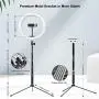 10” LED Ring Light with Tripod Stand Adjustable & Phone Holder, Bluetooth Remote Shutter for Makeup/Live Stream/YouTube Video/Photography, Compatible with iPhone/Android - WONEW ZJ02 10” LED Ring Light with Tripod Stand Adjustable & Phone Holder, Bluetooth Remote Shutter for Makeup/Live Stream/YouTube Video/Photography, Compatible with iPhone/Android - WONEW ZJ02