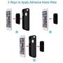 Mount Metal Plate for Cell Phone Magnet Holder Magnetic Car Mount with Strong Adhesive Sticker, 2 Round and 2 Rectangle Black